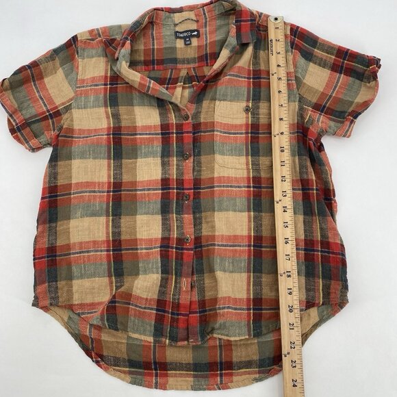 Toad & Co Womens Size M Camp Cove Shirt Button Plaid Organic Cotton - Picture 4 of 10